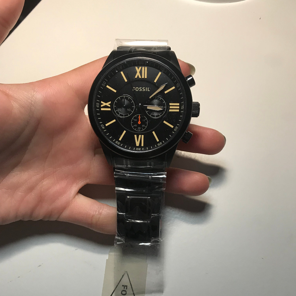 Flynn Chronograph Black Stainless Steel Watch